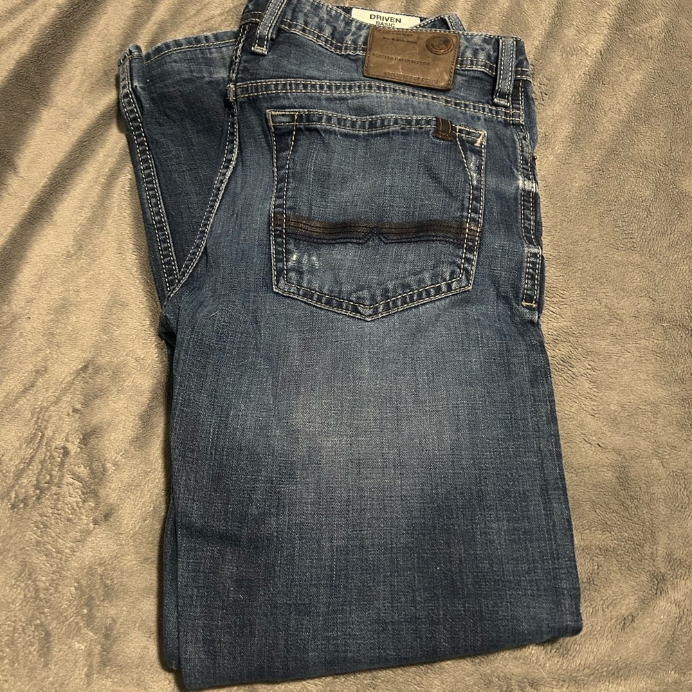 Buffalo David Bitton Dark Blue Straight Jeans
